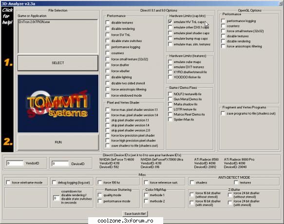 3d analyze va ajuta sa jucati jocuri pe care in mod normal nu le puteti rula 3d analyze