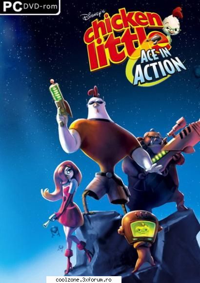 walt disney pictures' chicken little catapults players smack dab into the middle of oakey little's