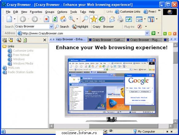 extinde internet explorer. printre oferite se află navigarea �n tab-uri, care �i permite