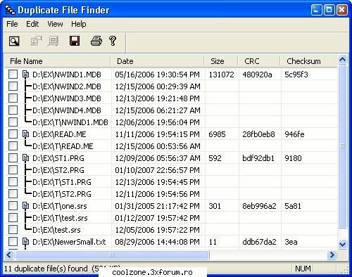 gaseste fisiere duplicate  :cool: dupfiles