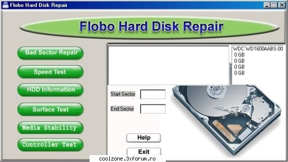 Flobo Hard Disk Repair 1.0 - Flobo Hard Disk Repair 1.0 is the hard disk drive - ...::: Softuri :::...