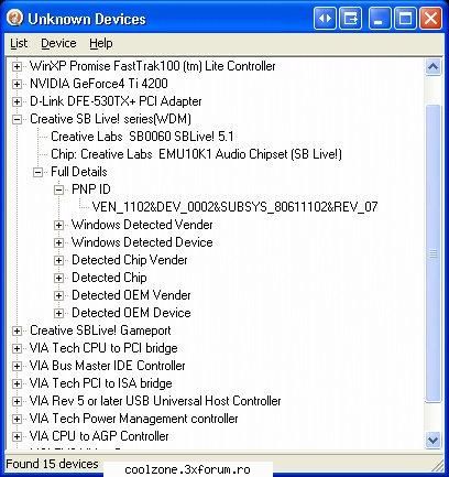 UnknownDevices - te ajuta sa afli ce drivere nu ai instalat si le - ...::: Softuri :::...